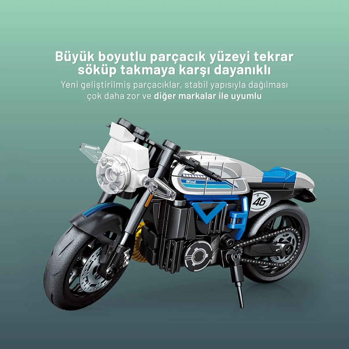 Yamaha V-Max Motosiklet Yapı Bloğu Seti - 203 Parça