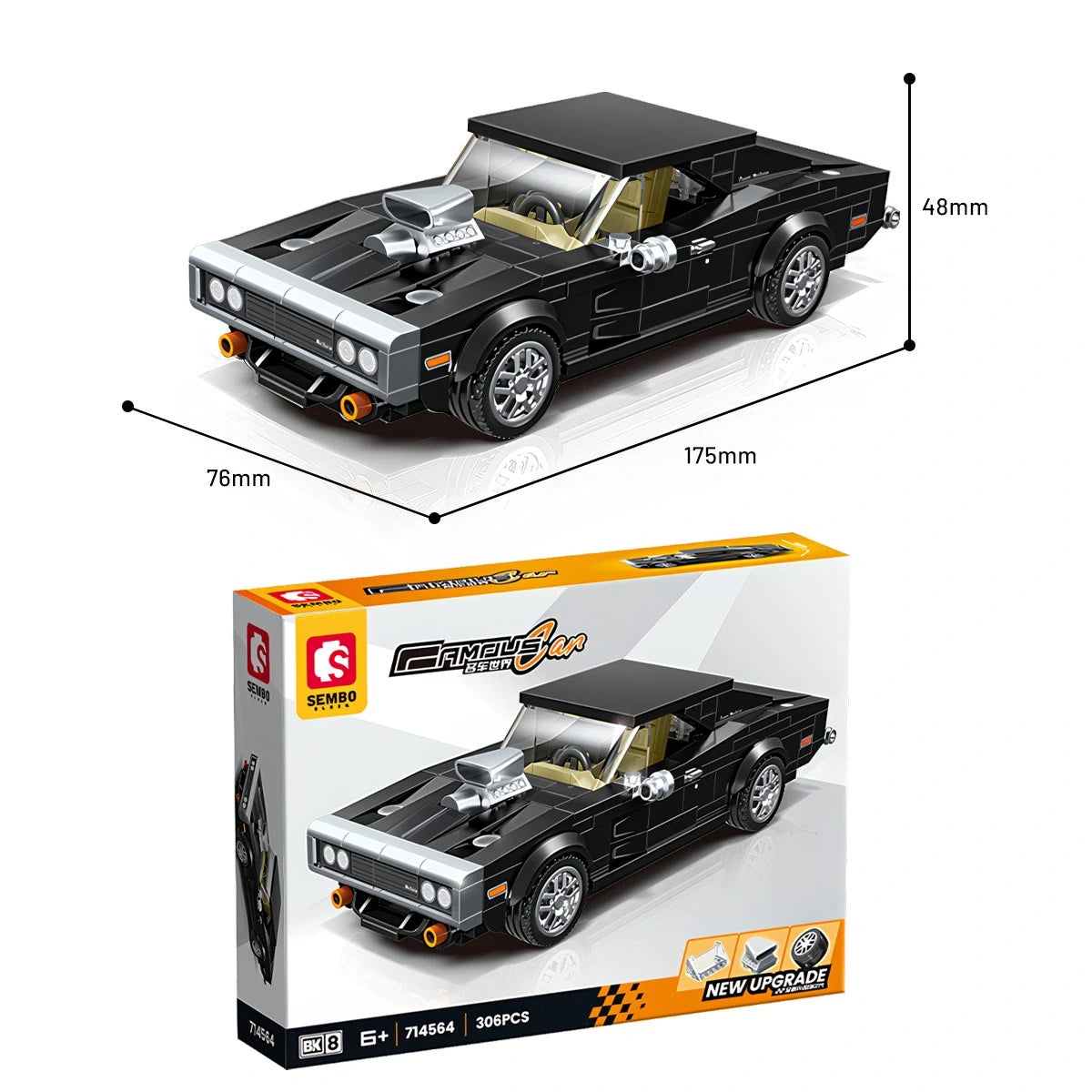 Dodge Charger RT Yapı Bloğu Seti 306 Parça
