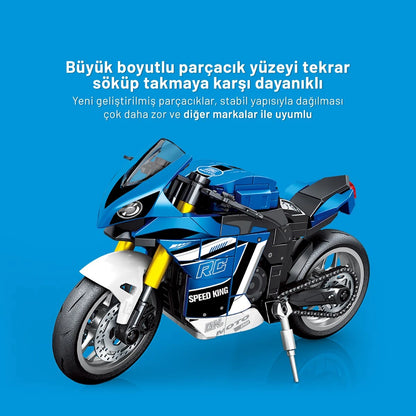 Yamaha YZF R1 Motosiklet Yapı Bloğu Seti - 222 Parça