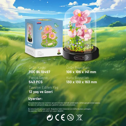 Fanuslu Çiçek Serisi – Hibiskus Yapı Bloğu Seti