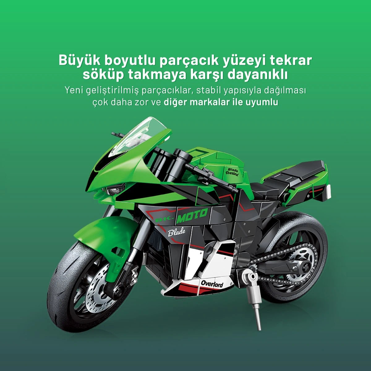 Kawasaki ZX-10R Motosiklet Yapı Bloğu Seti 238 Parça